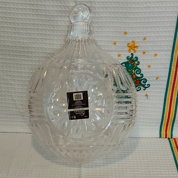 NWT Robert Stanley Home Collection Silver Snowflake Clear Crystal Ornament Bowl - Picture 1 of 9